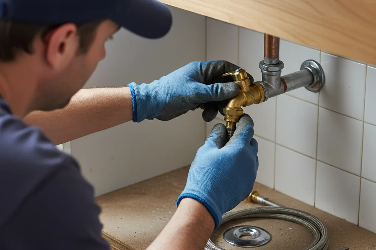 Shutoff valve and fitting work during Emergency Plumbing in Shoshone